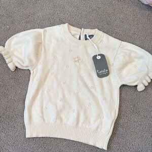 Toobydoo Cream Puff Sleeve Top